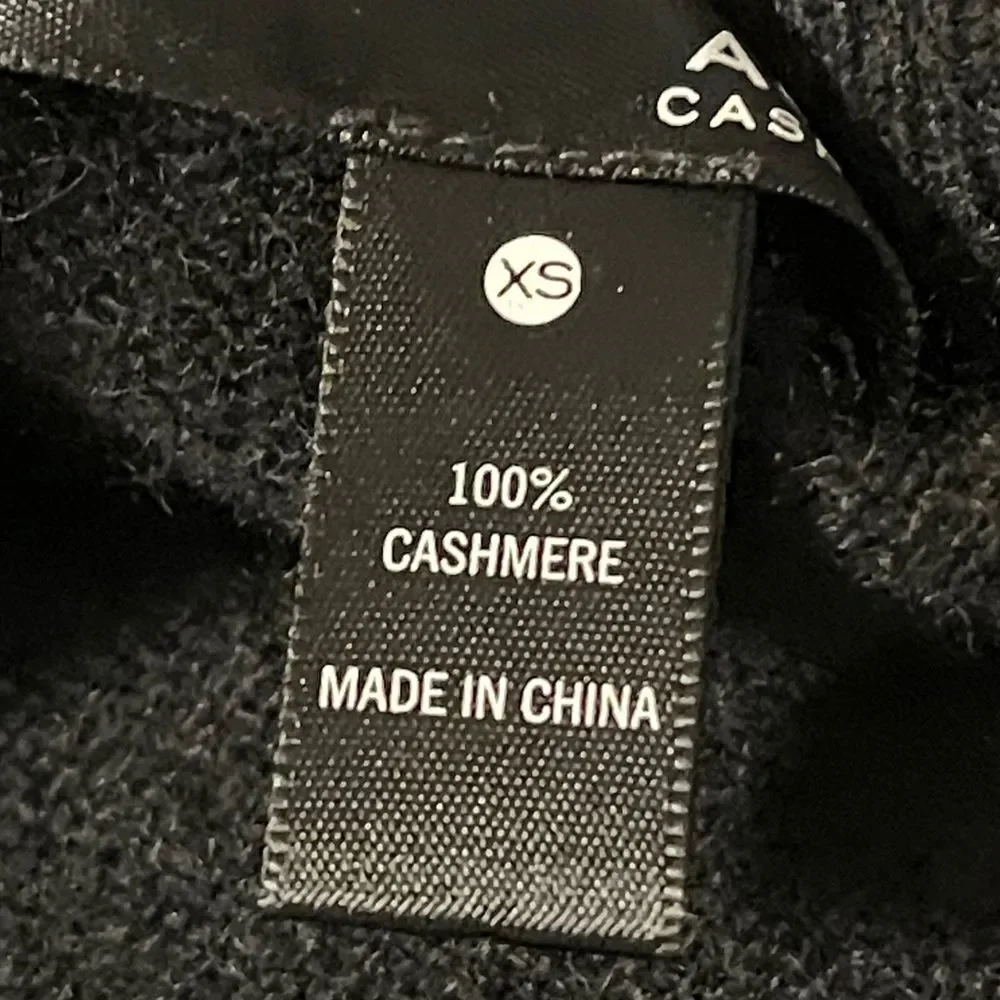 Aqua Cashmere Sweater Cardigan w/‎ Pockets Women's Size XS Black Side lace up - Picture 14 of 16